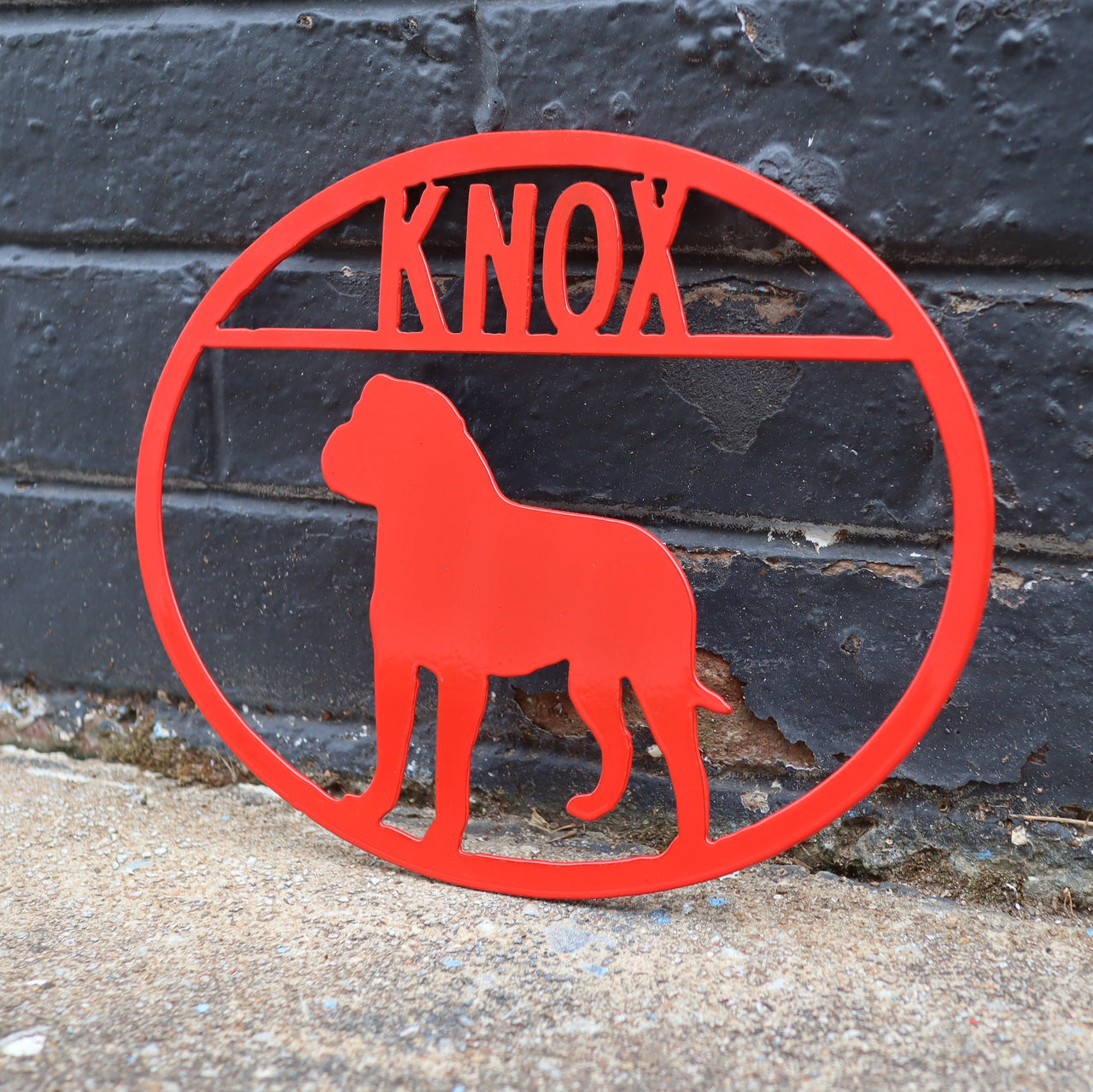 Mastiff Personalized Metal Dog Sign - Metal Dog Sign - Custom Pet Name Sign