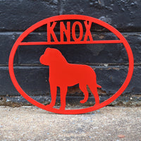 Thumbnail for Mastiff Personalized Metal Dog Sign - Metal Dog Sign - Custom Pet Name Sign