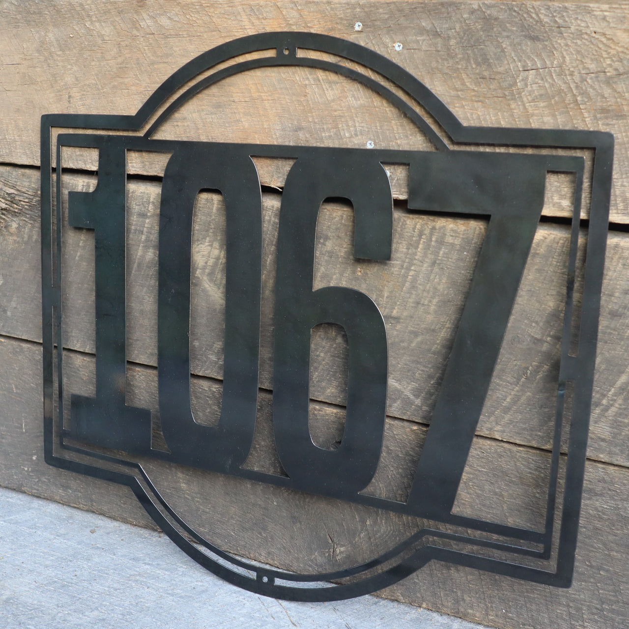 Personalized Metal House Number Sign - Decorative Address Sign