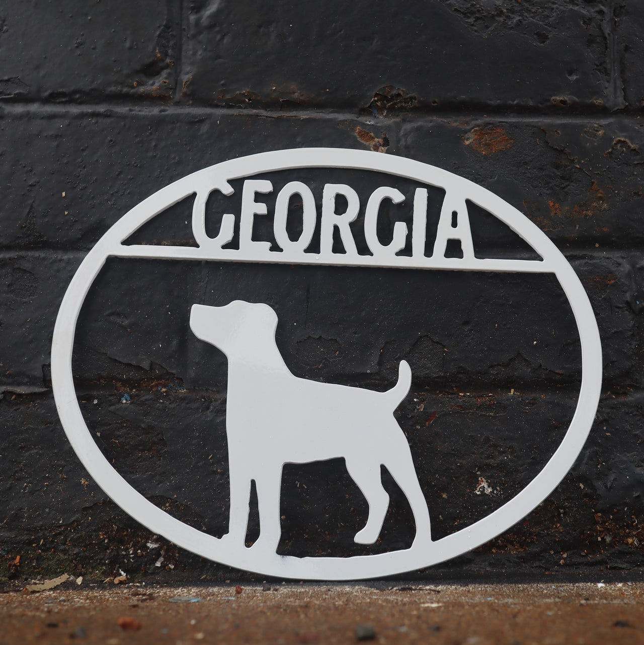 Jack Russell Personalized Metal Dog Sign - Metal Dog Sign - Custom Pet Name Sign