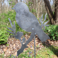 Thumbnail for Metal Bird Garden Stake - Steel Gardening Decor - Yard Art Marker