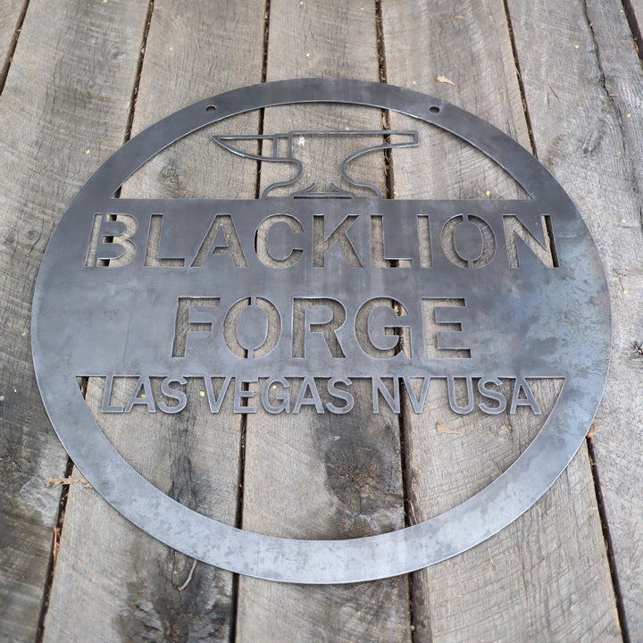Personalized Blacksmith Forge Garage Signs