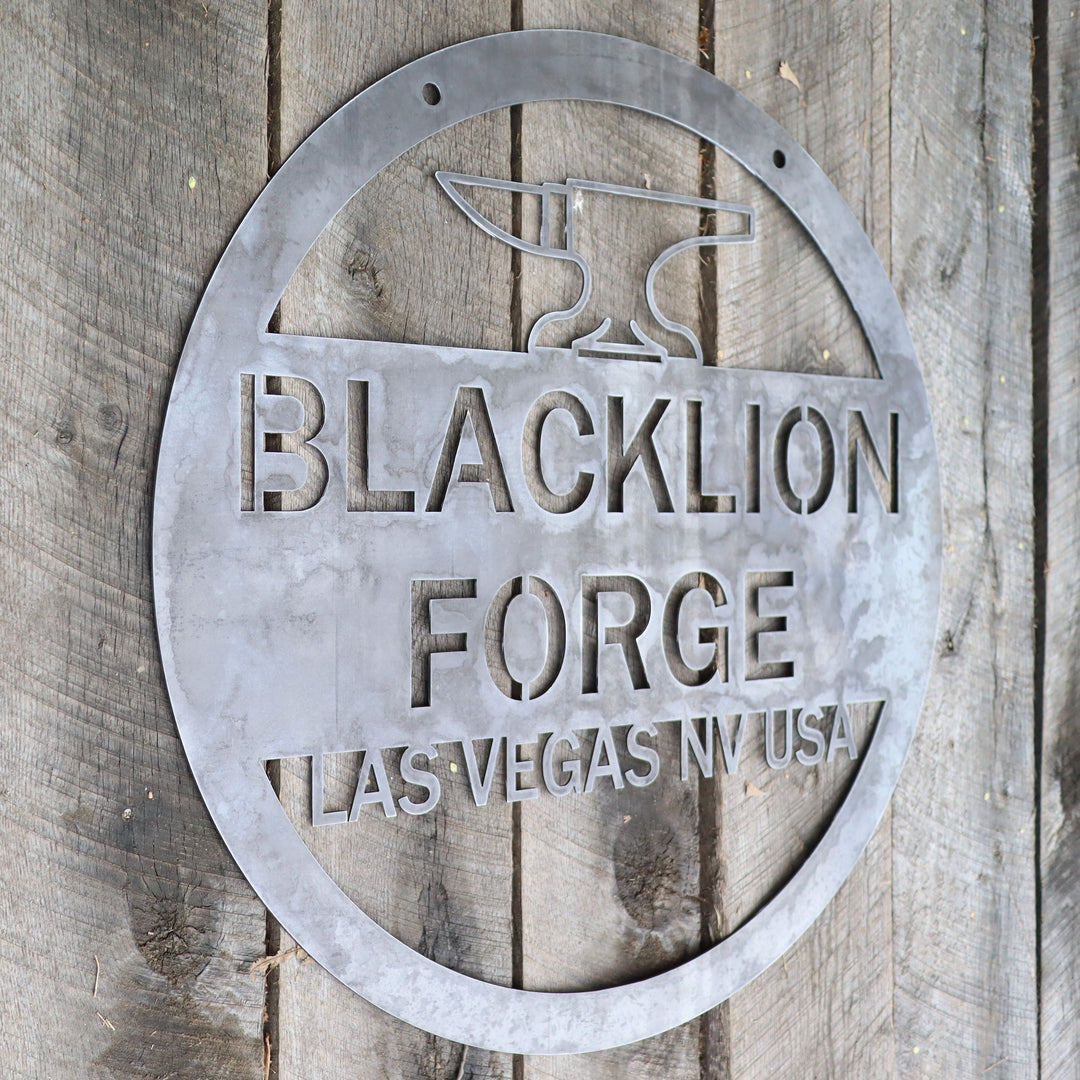 Personalized Blacksmith Forge Garage Signs