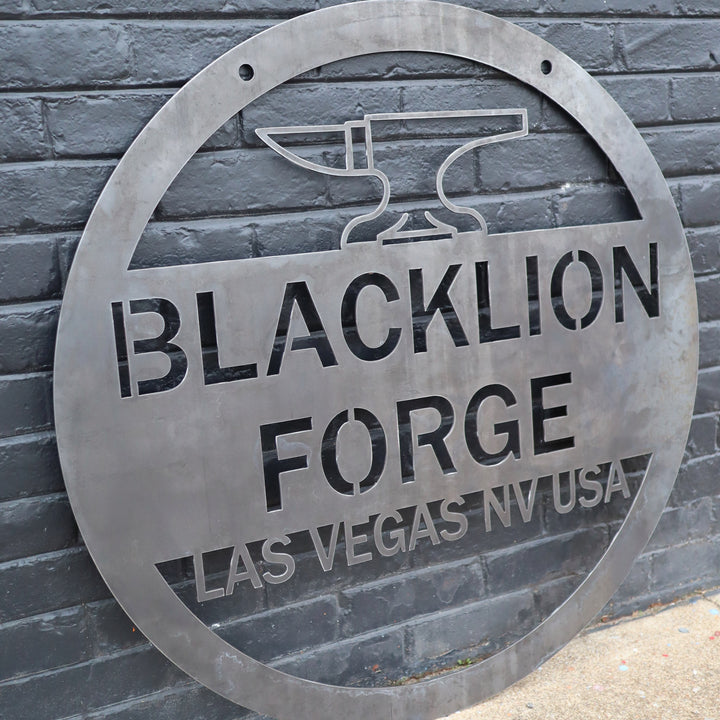 Personalized Blacksmith Forge Garage Signs