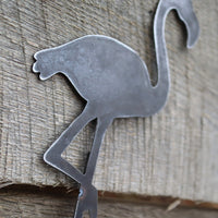 Thumbnail for Metal Flamingo Garden Stake - Steel Gardening Decor - Animal Yard Art Marker