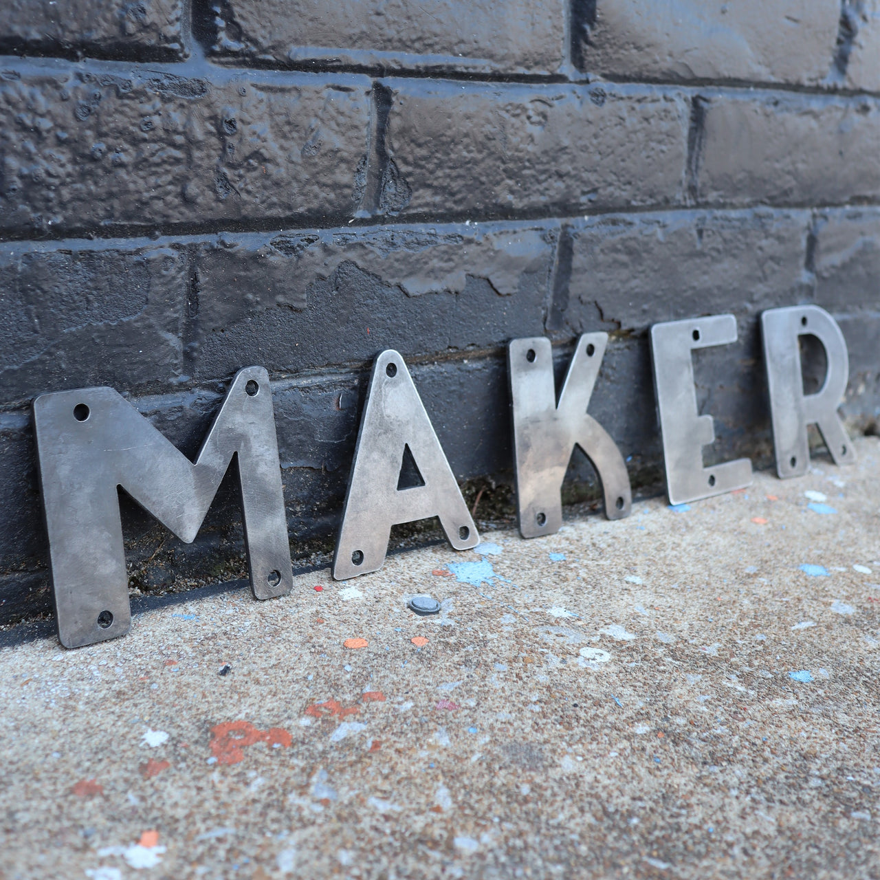 Raw Metal Letters - House Address - Nursery Baby Name - Family Wall Ar ...