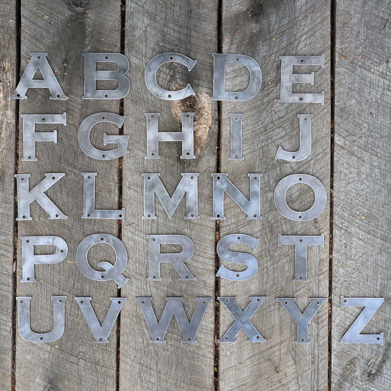 Raw Metal Letters - House Address - Nursery Baby Name - Family Wall Ar ...