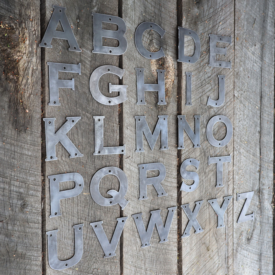 Large Block Steel Letters Metal Decorative Letters Alphabet 1,500+ Metal Block Letter Stock