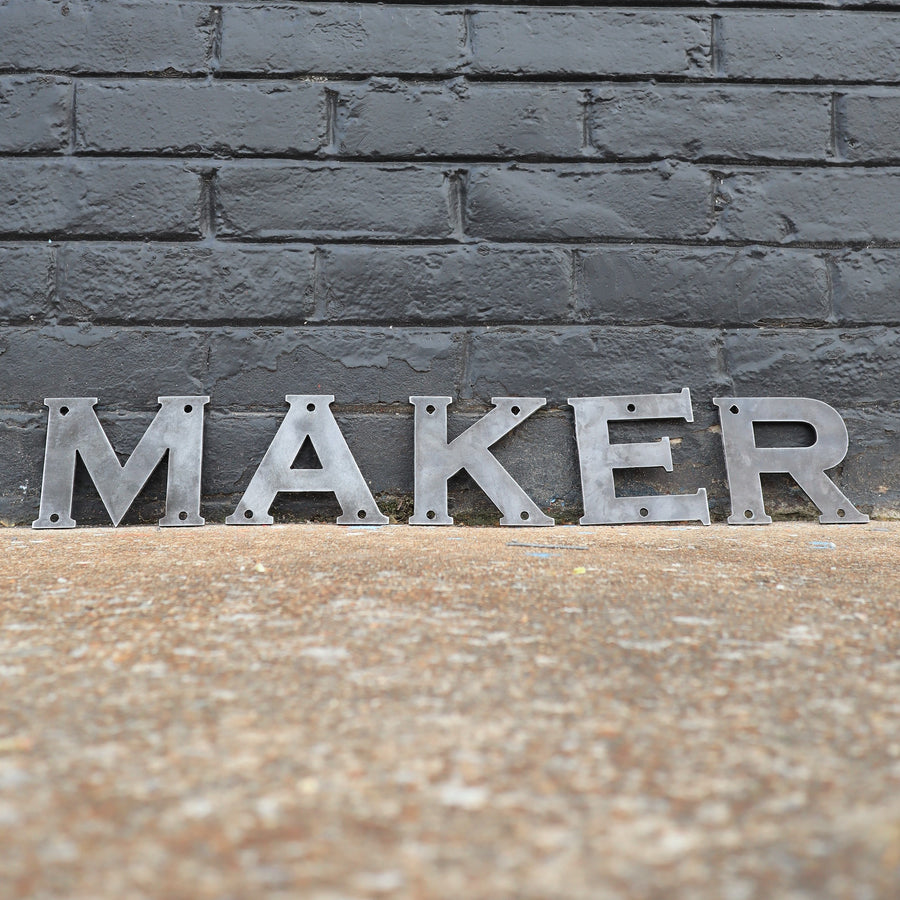 Raw Metal Letters - House Address - Nursery Baby Name - Family Wall Ar ...