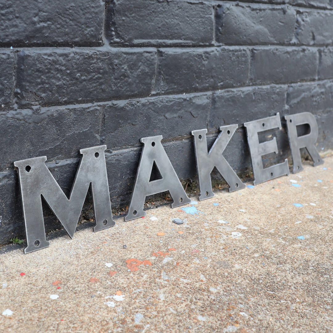 Large Block Steel Letters Metal Decorative Letters Alphabet 1,500+ Metal Block Letter Stock