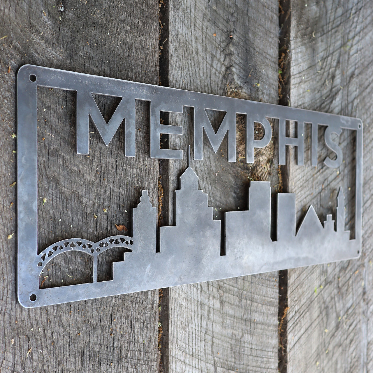 Personalized Metal Memphis Skyline Sign - Memphis, Tennessee Wall Art - Southern Home Decor