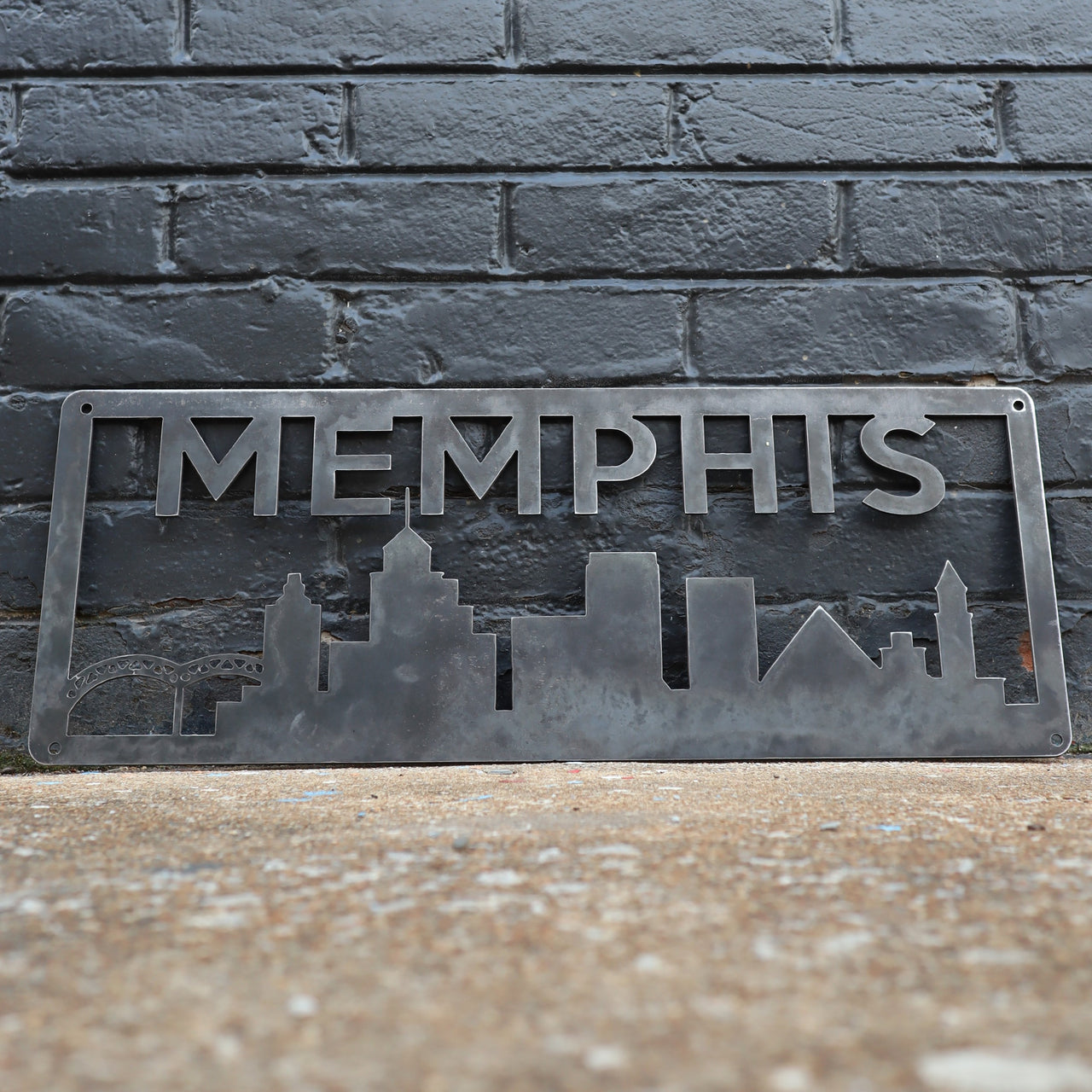 Personalized Metal Memphis Skyline Sign - Memphis, Tennessee Wall Art ...