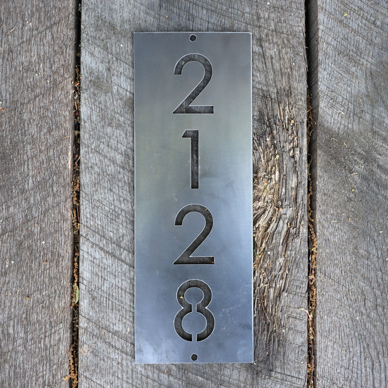 Metal House Address Sign - Vertical Home Address Plaque - House Numbers