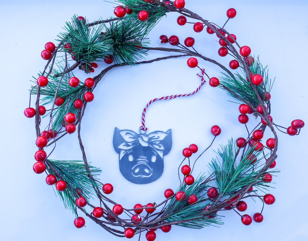 Sassy Piglet Christmas Ornament - Holiday Stocking Stuffer Gift - Tree Home Decor