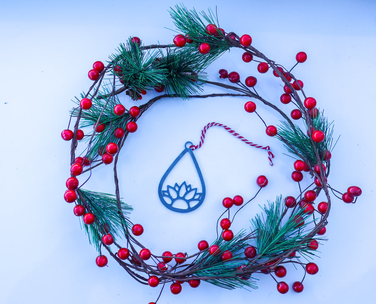 Tear Drop Lotus Christmas Ornament - Holiday Stocking Stuffer Gift - Tree Home Decor