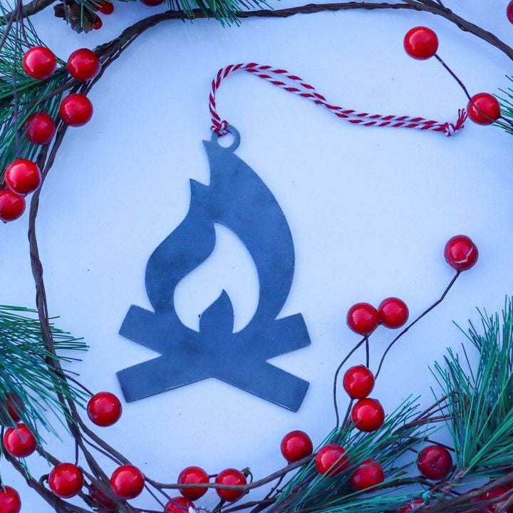 Camp Fire Christmas Ornament - Holiday Stocking Stuffer Gift - Tree Home Decor