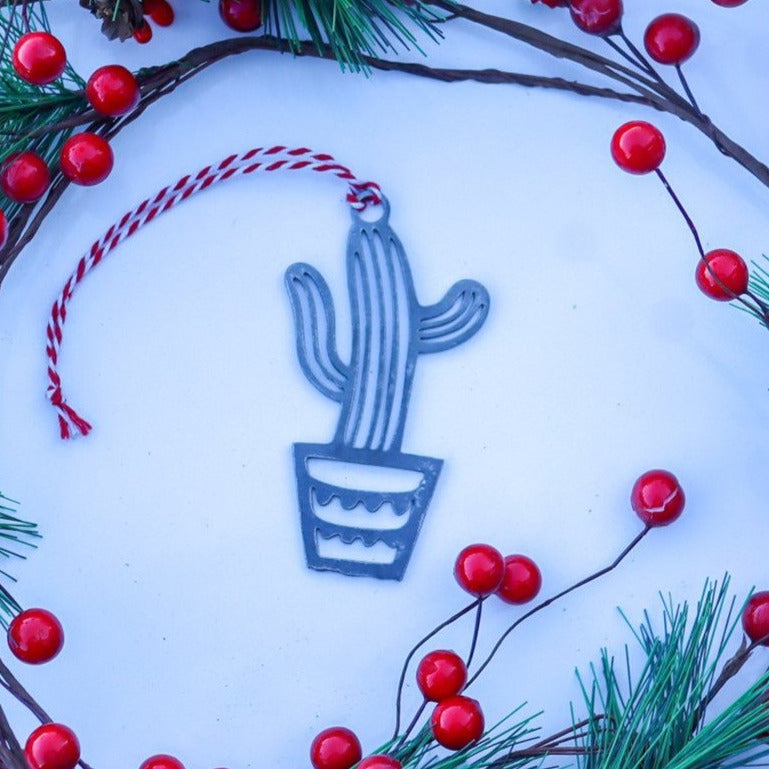 Cactus Christmas Ornament - Holiday Stocking Stuffer Gift - Tree Home Decor
