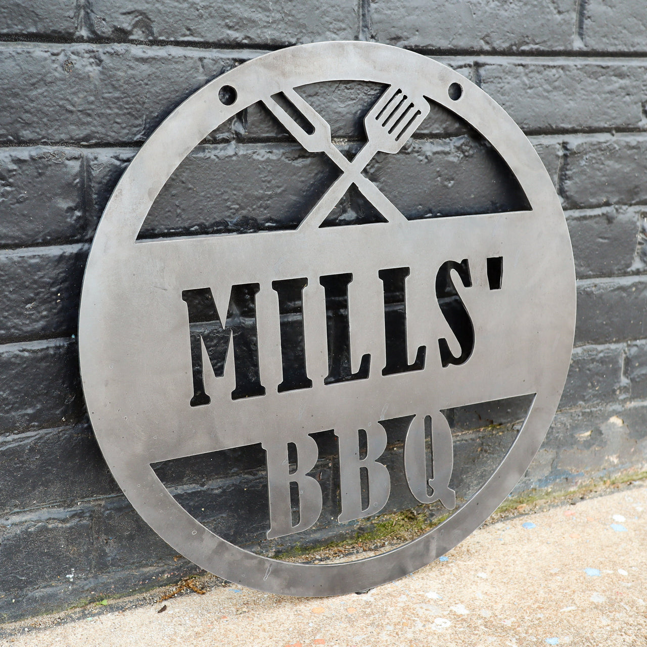 Personalized Metal BBQ Sign - Outdoor Grilling Patio Decor - Man Cave Wall Art
