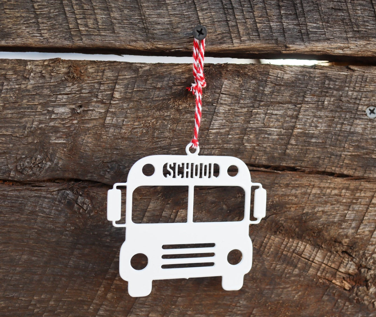 School Bus Christmas Ornament - Holiday Stocking Stuffer Gift - Tree Home Decor
