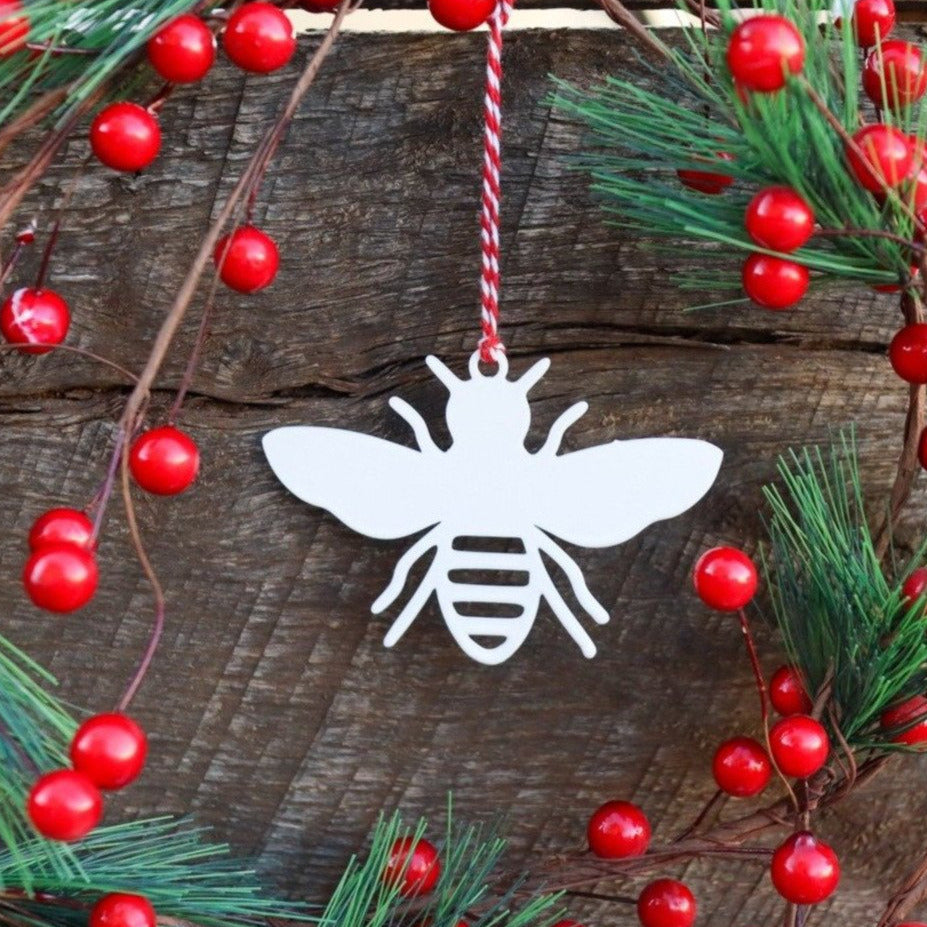 Bee Christmas Ornament - Holiday Stocking Stuffer Gift - Tree Home Decor
