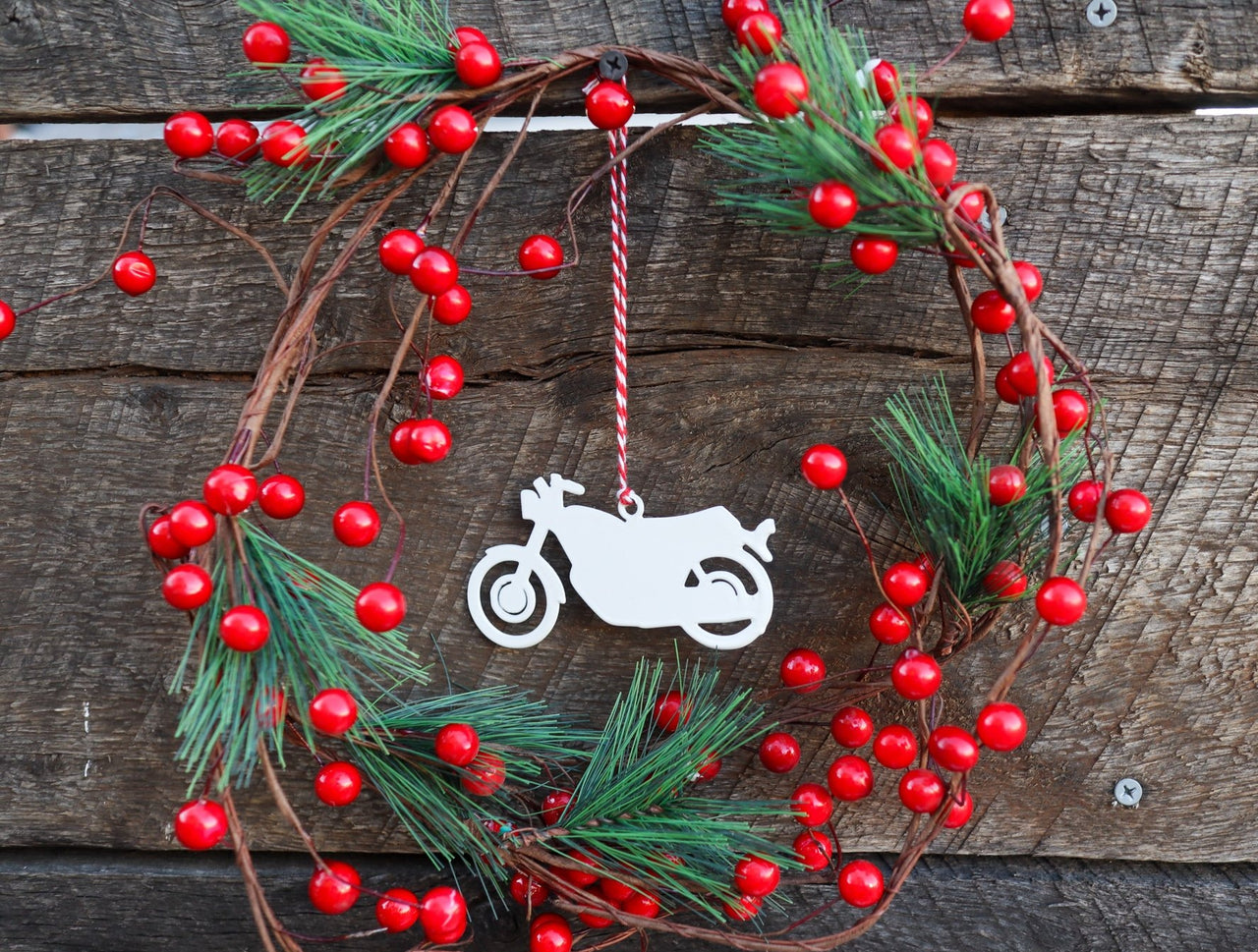 Motorcycle Christmas Ornament - Holiday Stocking Stuffer Gift - Tree Home Decor