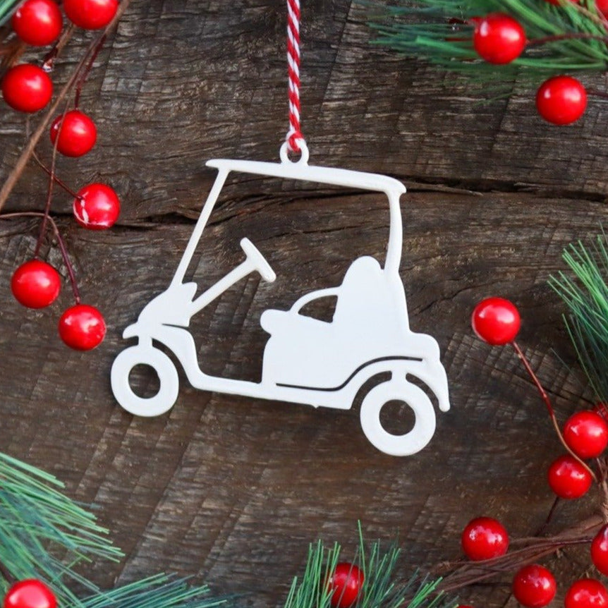 Golf Cart Christmas Ornament - Holiday Stocking Stuffer Gift - Tree Home Decor