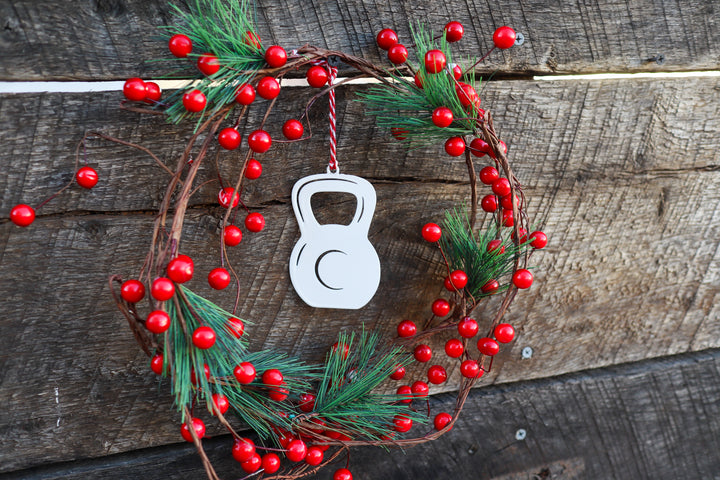Kettle Bell Christmas Ornament - Holiday Stocking Stuffer Gift - Tree Home Decor
