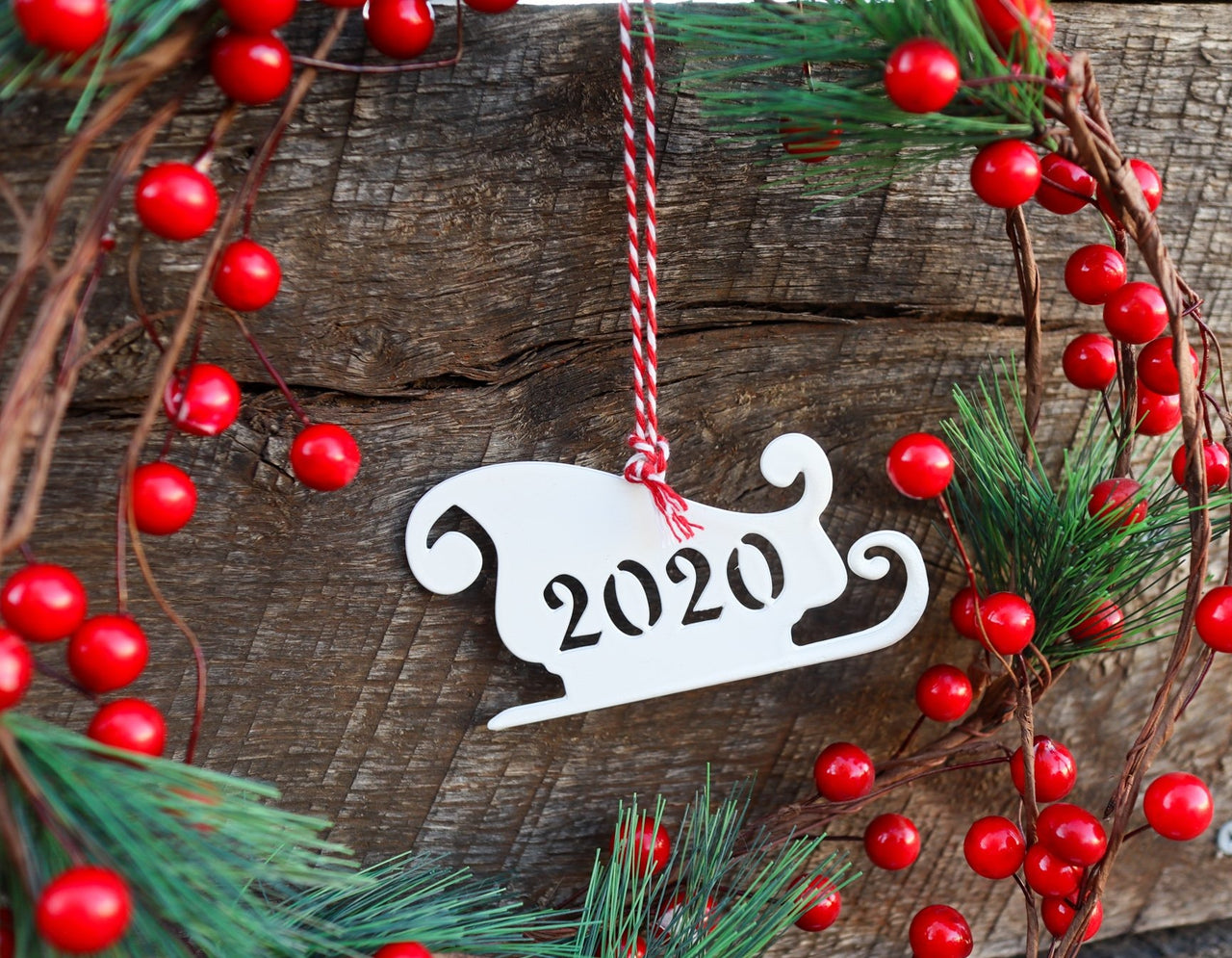Sleigh Christmas Ornament - Holiday Stocking Stuffer Gift - Tree Home Decor