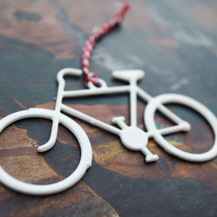 Bicycle Christmas Ornament - Holiday Stocking Stuffer Gift - Tree Home Decor