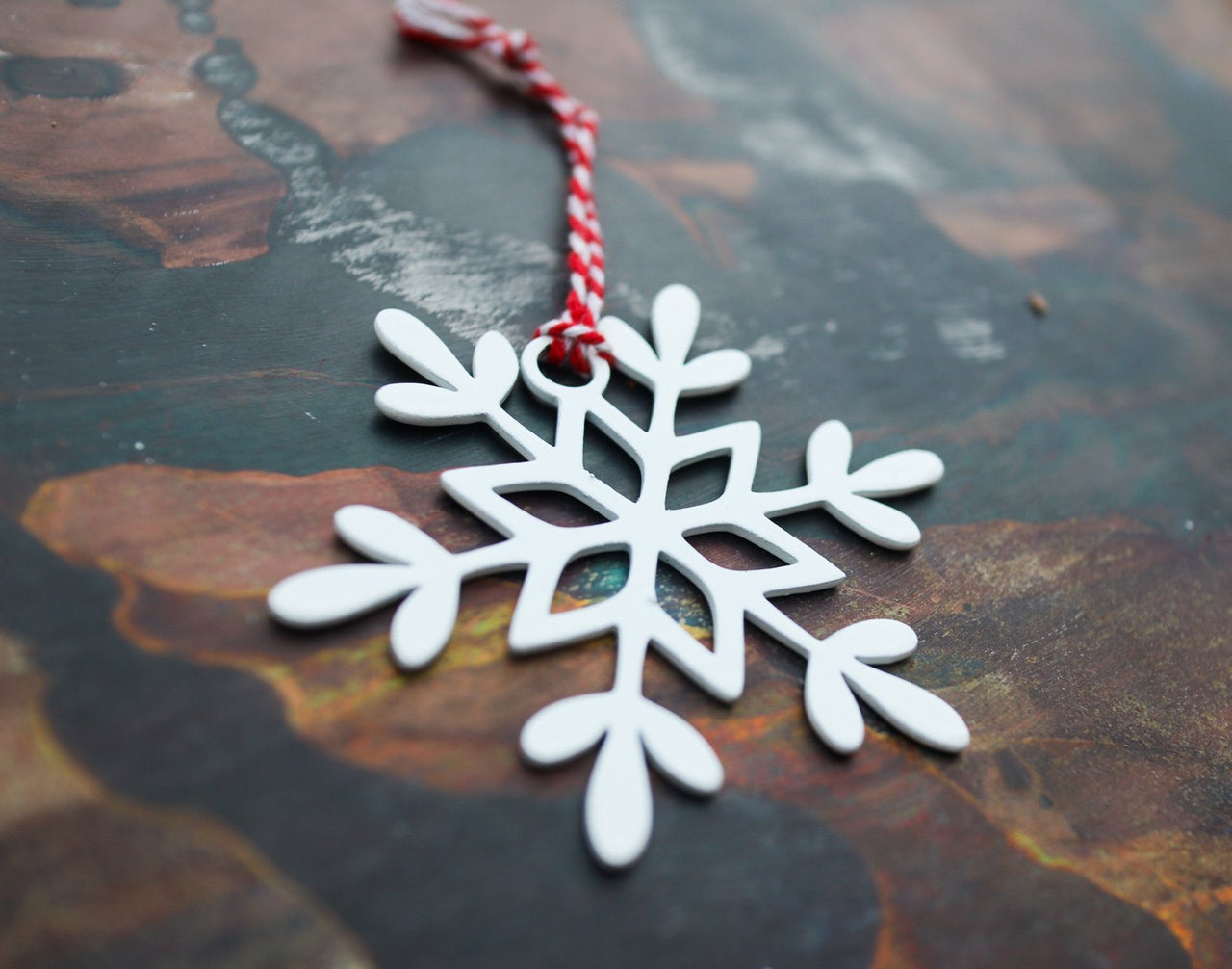 Star Snowflake Christmas Ornament - Holiday Stocking Stuffer Gift - Tree Home Decor