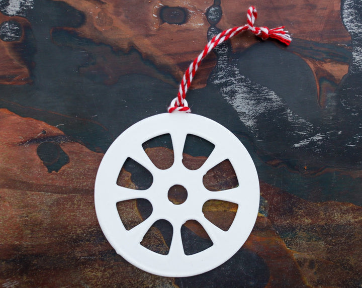 Motorcycle Wheel Christmas Ornament - Holiday Stocking Stuffer Gift