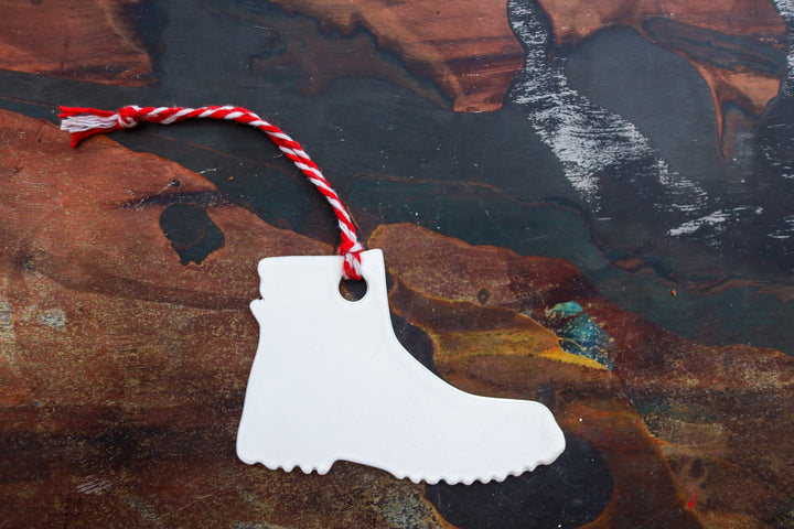 Work Boot Christmas Ornament - Holiday Stocking Stuffer Gift
