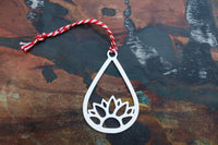 Thumbnail for Tear Drop Lotus Christmas Ornament - Holiday Stocking Stuffer Gift - Tree Home Decor