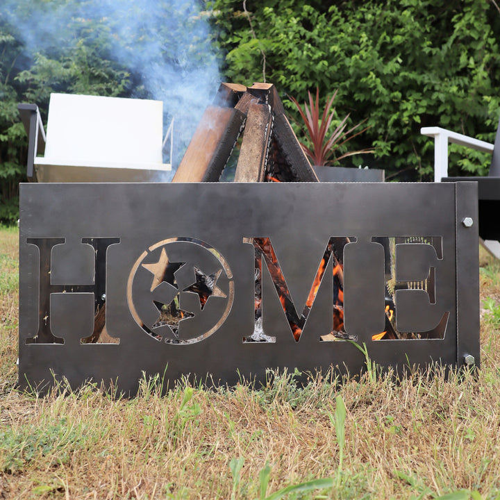 Home Steel Fire Pit - Metal Outdoor Backyard Fire Ring - Tennessee Tristar Patio Decor