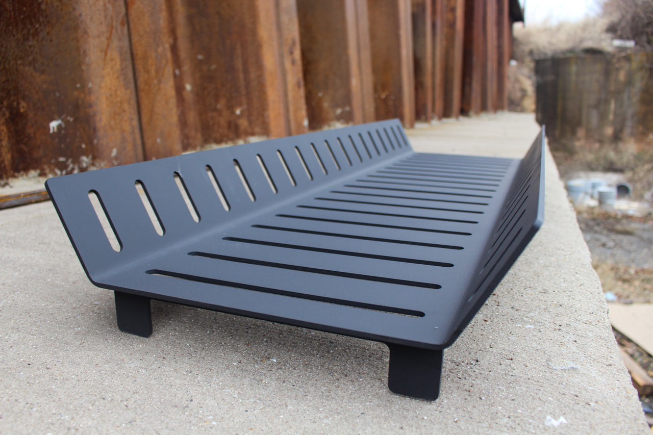 Steel Fire Pit Grate - Wood Burning - Elevated Fire Grate - Modern Outdoor Firepit - Handmade in the USA - 46" x 16" - Free Shipping