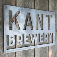 Thumbnail for Personalized Metal Brewery Sign - Man Cave Bar Wall Art - Compound, Clubhouse, Outdoor Patio Decor