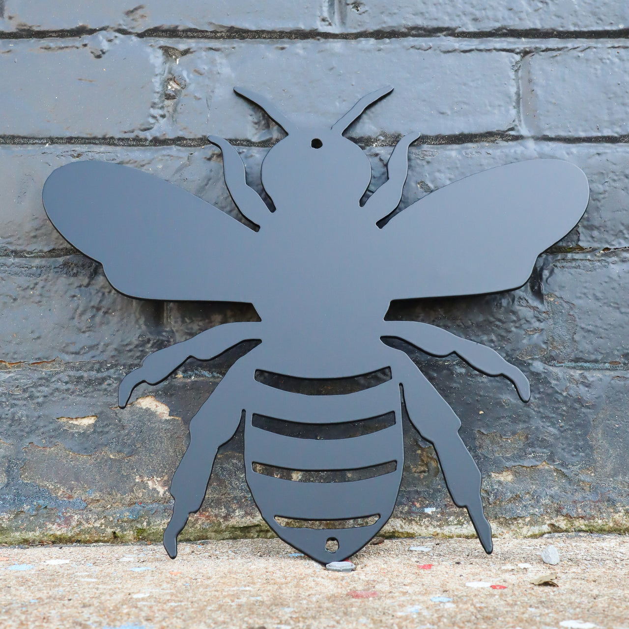 Garden Bumble Bee Metal Sign - Honey Bee Home Wall Art - Flowers, Summer Yard Decor