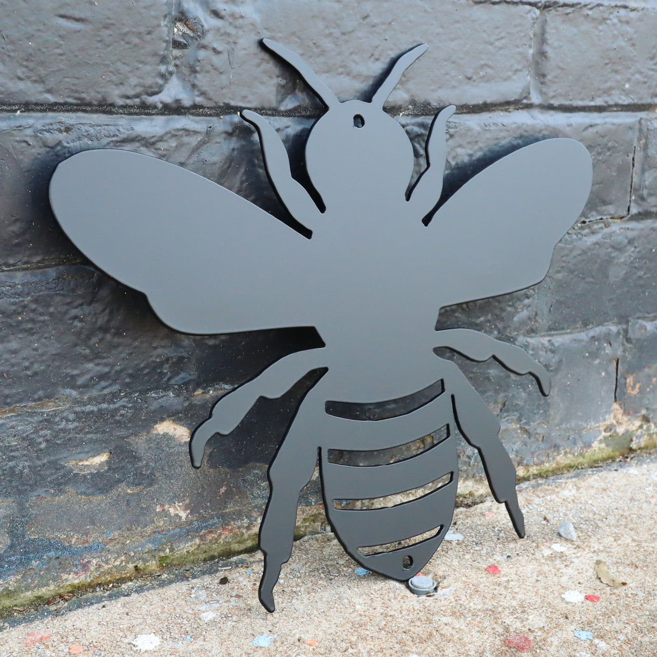 Garden Bumble Bee Metal Sign - Honey Bee Home Wall Art - Flowers, Summer Yard Decor