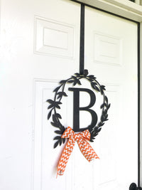 Thumbnail for Front Door Hanger - Bracket for Custom Metal Monogram Wreath - Initial Letter Decor