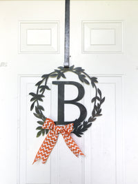 Thumbnail for Custom Metal Monogram Elegant Summer Wreath - Initial Letter Front Door Hanger Decor