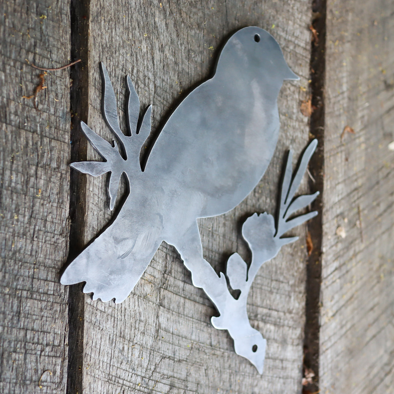 Metal Bird Wall Art - Steel Christmas Decor - Outdoor Garden Art