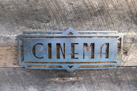Thumbnail for Metal Art Deco Movie Marquee Sign - Vintage Cinema Decor - Retro Home Theater Wall Art - Movie Room Decor - Vintage Film Art - Free Shipping