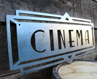 Thumbnail for Metal Art Deco Movie Marquee Sign - Vintage Cinema Decor - Retro Home Theater Wall Art - Movie Room Decor - Vintage Film Art - Free Shipping