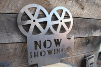 Thumbnail for Vintage Metal Film Camera Sign - Now Showing - Home Theater Wall Art - Man Cave Decor - Film Lover Gift