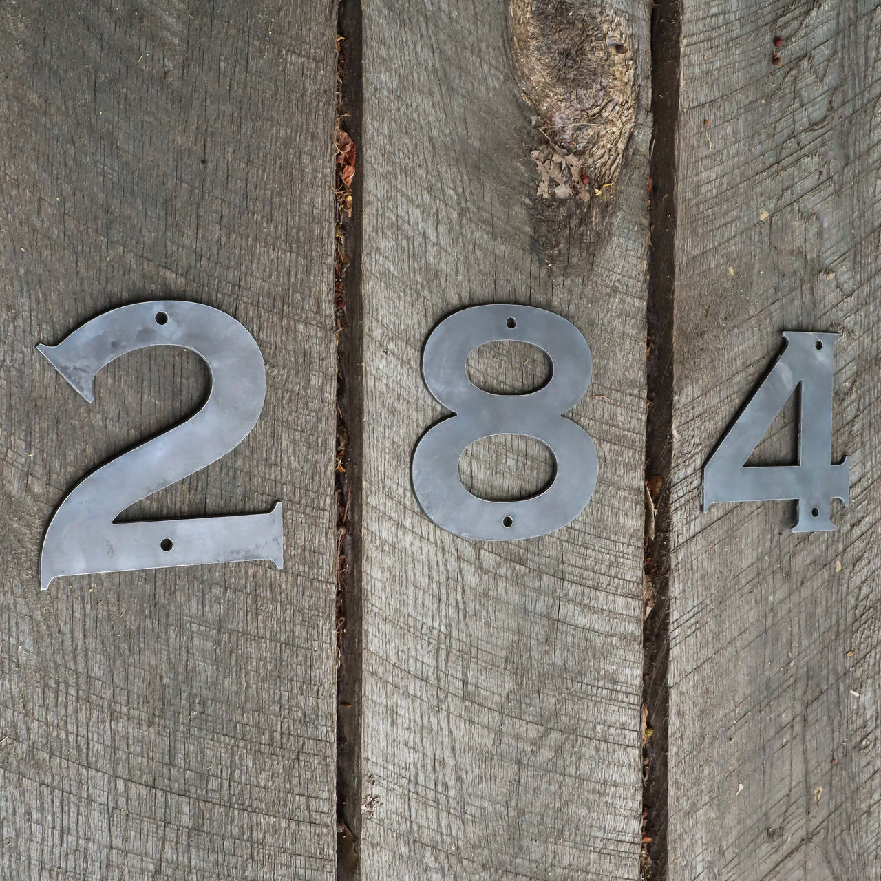 Raw Metal House Number- Custom House Number, Personalized – Maker Table