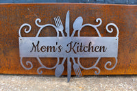Thumbnail for Mom's Kitchen Metal Sign - Custom Metal Kitchen Wall Art - Personalized Rustic Farmhouse Decor