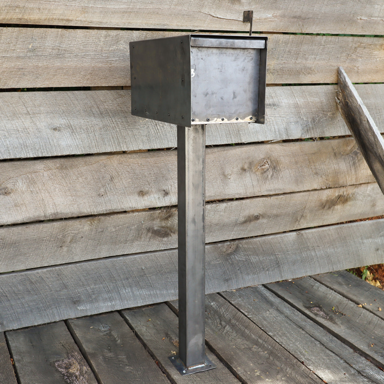 Minimalist Steel Mailbox - Metal Address Mail Box - Letter Box Post