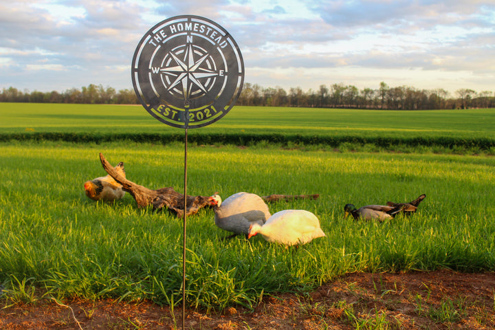 Compass Rose Garden Stakes