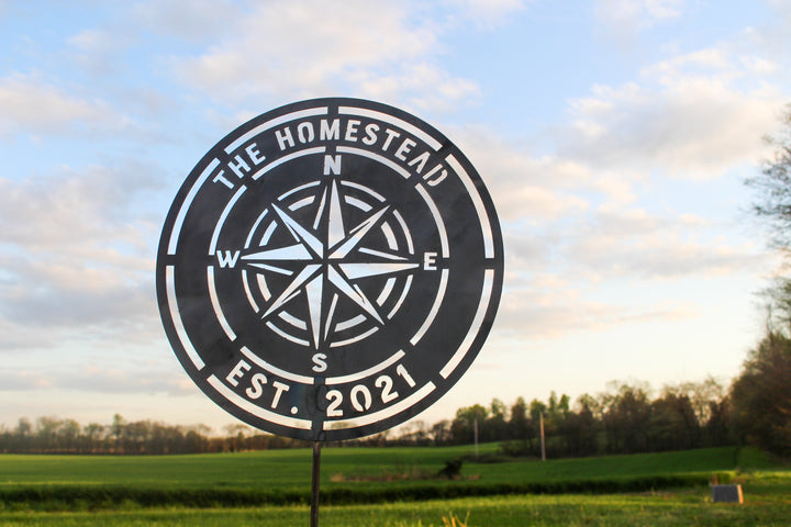 Compass Rose Garden Stakes