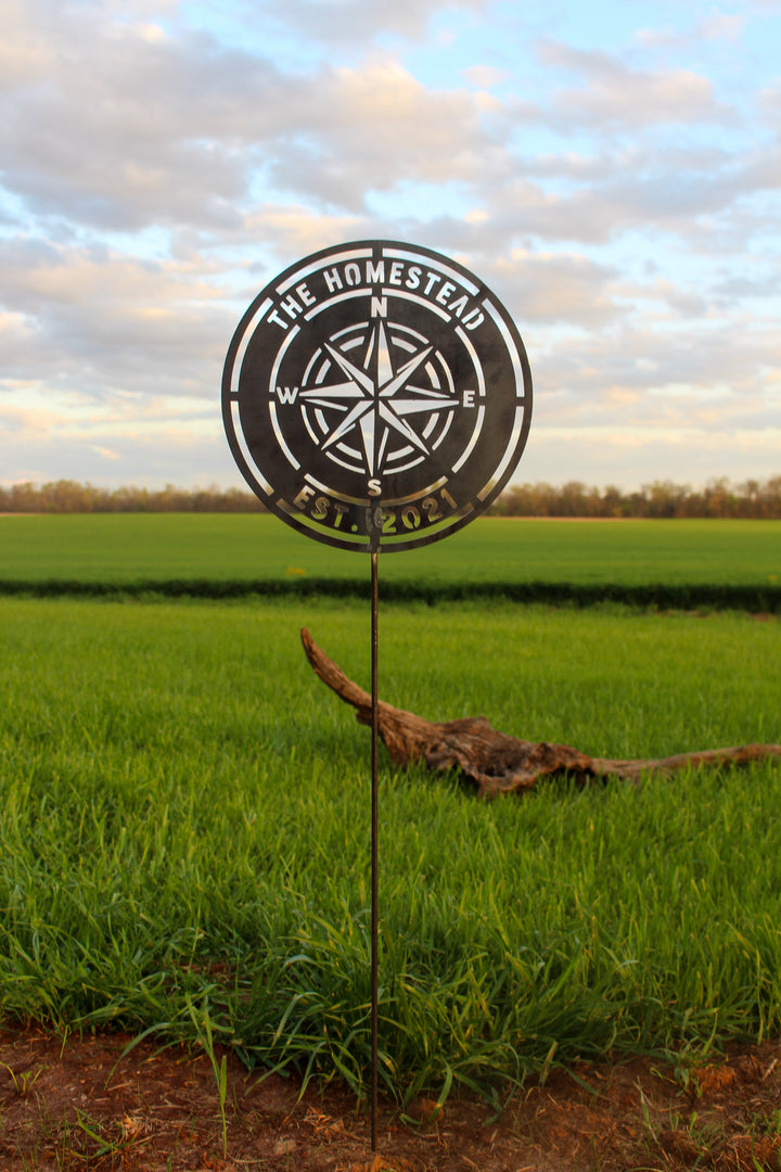 Compass Rose Garden Stakes